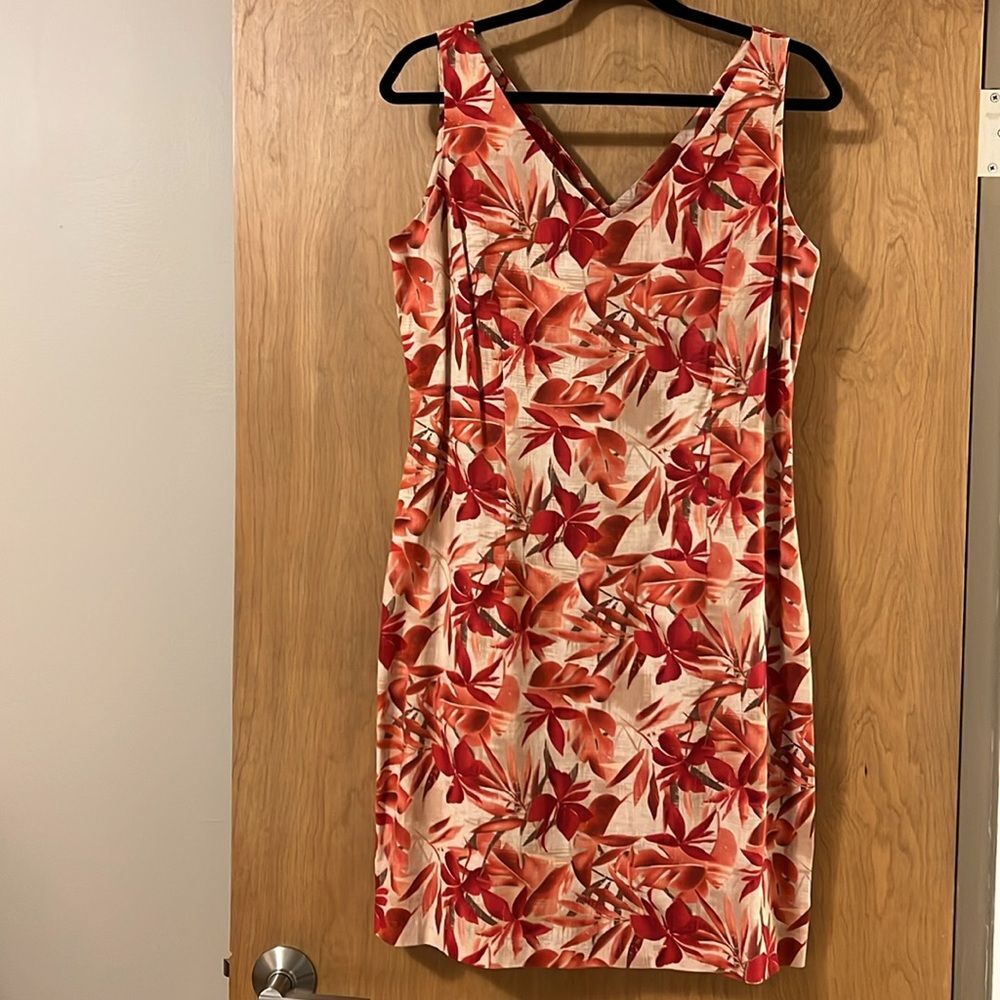 Linen/Rayon Sleeveless Dress - Picture 2 of 5